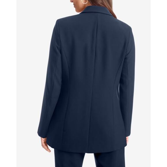 Jessica London Womens Plus Size 18W Bi-Stretch Blazer Navy Blue NWOT $149 - Picture 2 of 11